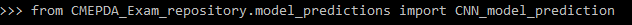 Esempio di utilizzo della funzione in una sessione python.
