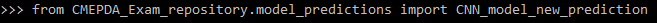 Esempio di utilizzo della funzione in una sessione python.