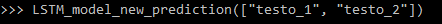 Esempio di utilizzo della funzione in una sessione python.