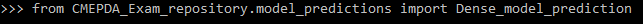 Esempio di utilizzo della funzione in una sessione python.