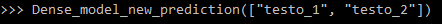 Esempio di utilizzo della funzione in una sessione python.