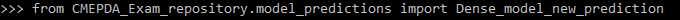 Esempio di utilizzo della funzione in una sessione python.
