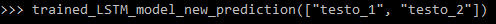 Esempio di utilizzo della funzione in una sessione python.