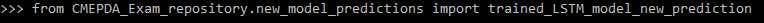 Esempio di utilizzo della funzione in una sessione python.