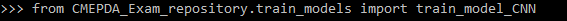 Esempio di utilizzo della funzione in una sessione python.