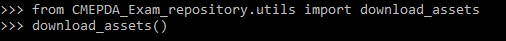 Esempio di utilizzo della funzione in una sessione python.
