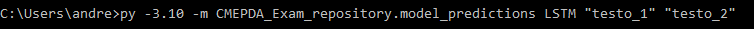 Esempio di utilizzo dello script da terminale.