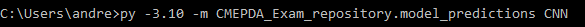 Esempio di utilizzo dello script da terminale.