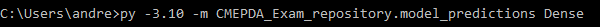 Esempio di utilizzo dello script da terminale.