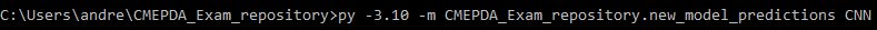 Esempio di utilizzo dello script da terminale.