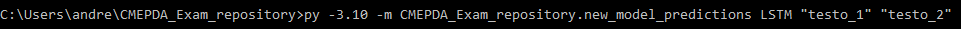 Esempio di utilizzo dello script da terminale.