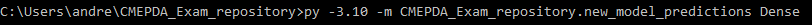 Esempio di utilizzo dello script da terminale.