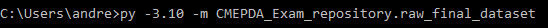 Esempio di utilizzo dello script da terminale.
