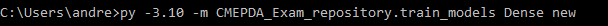 Esempio di utilizzo dello script da terminale.
